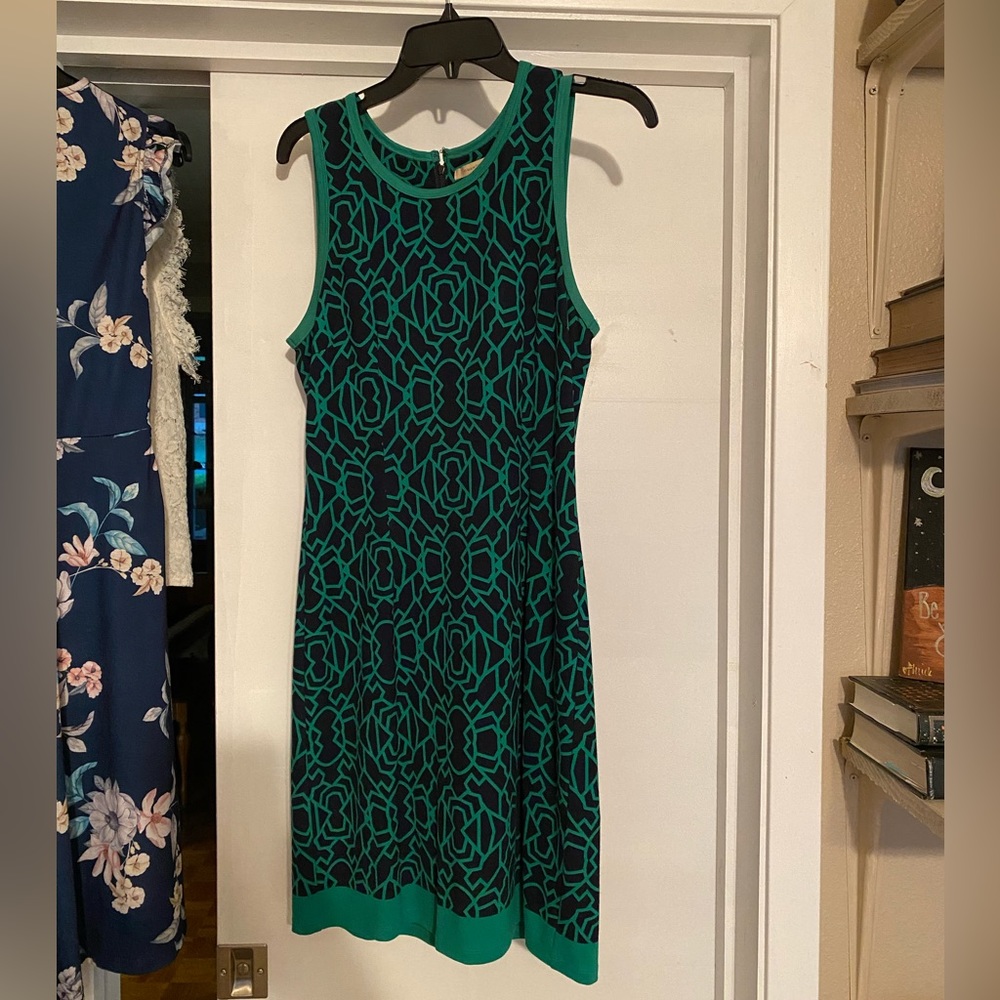Sleeveless Navy and Green Dress from Stitch Fix